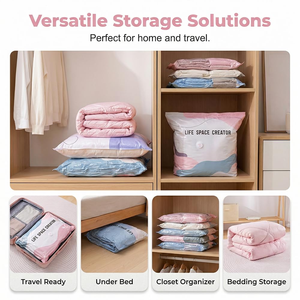No-Pump Vacuum Storage Bags