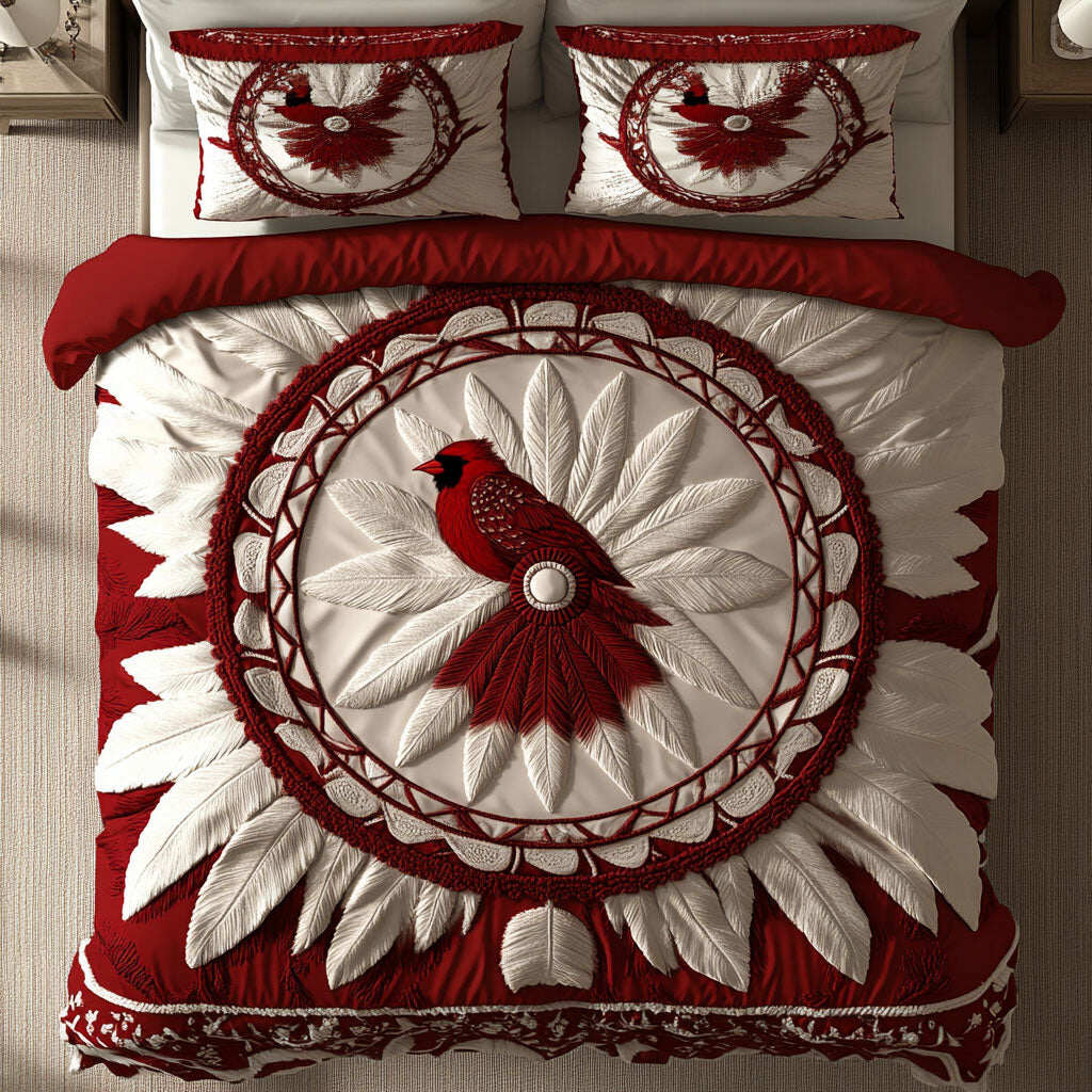 Crimson Spirit Quilted Bedding Set