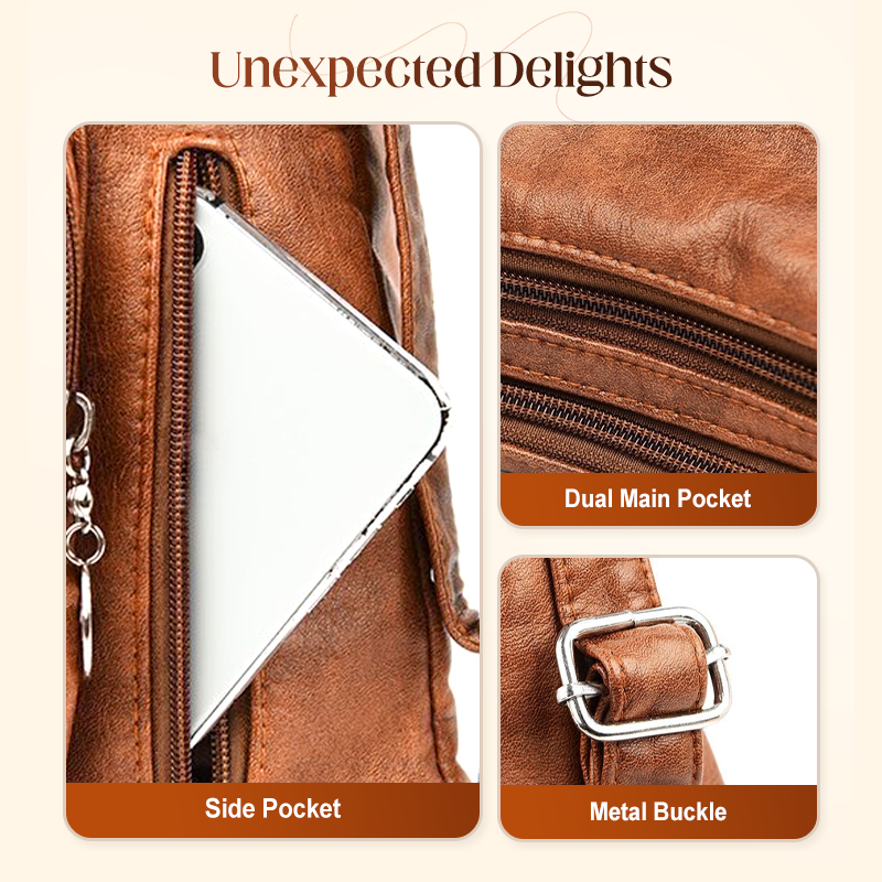 Women's Convertible Multi-Pocket Shoulder Bag