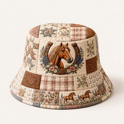 Western Horse Quilted Bucket Hat