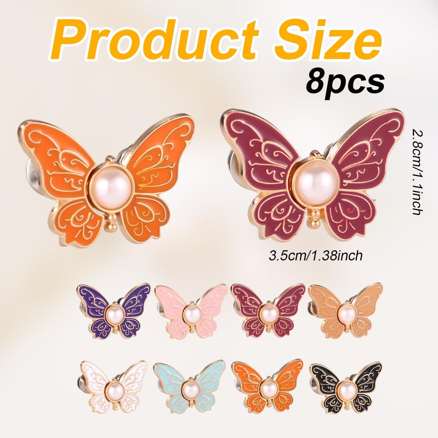 8pcs Butterfly Pants Waist Tightener