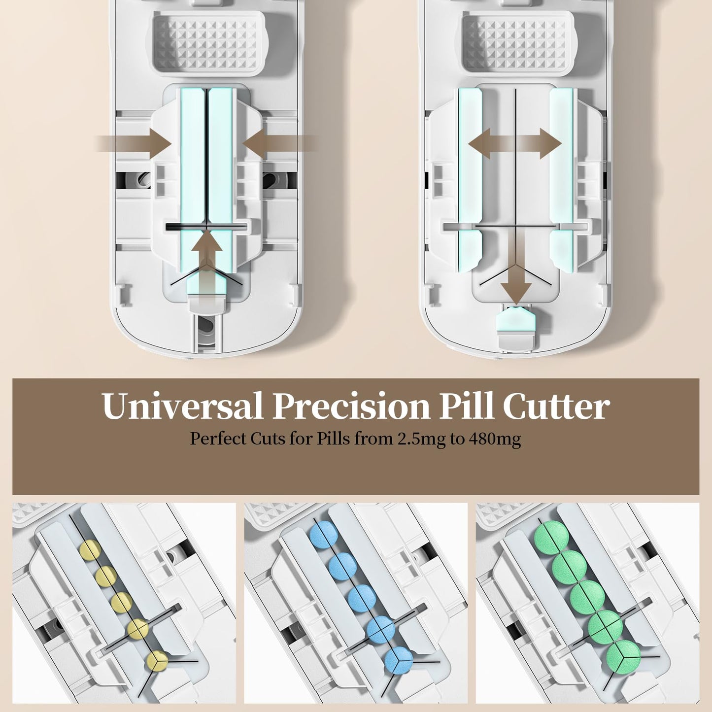 Portable Pill Box With Cutter