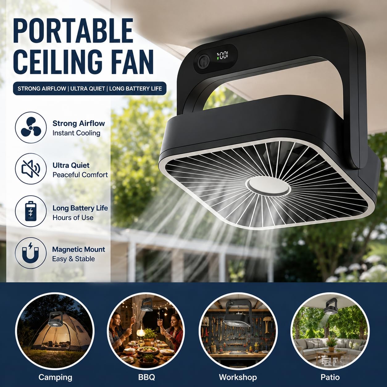 Magnetic Cruise Approved Fan with Night Light