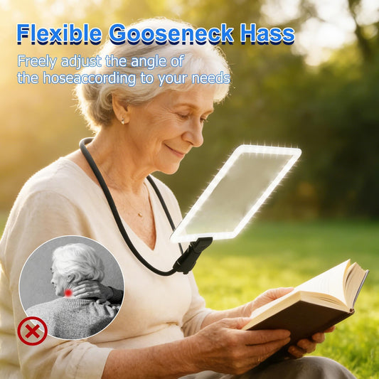 Large Hands-Free Magnifying Glass with 50 Ultra-Bright LED Light