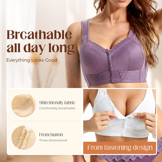Plus Size Comfortable Front Breathable Bras