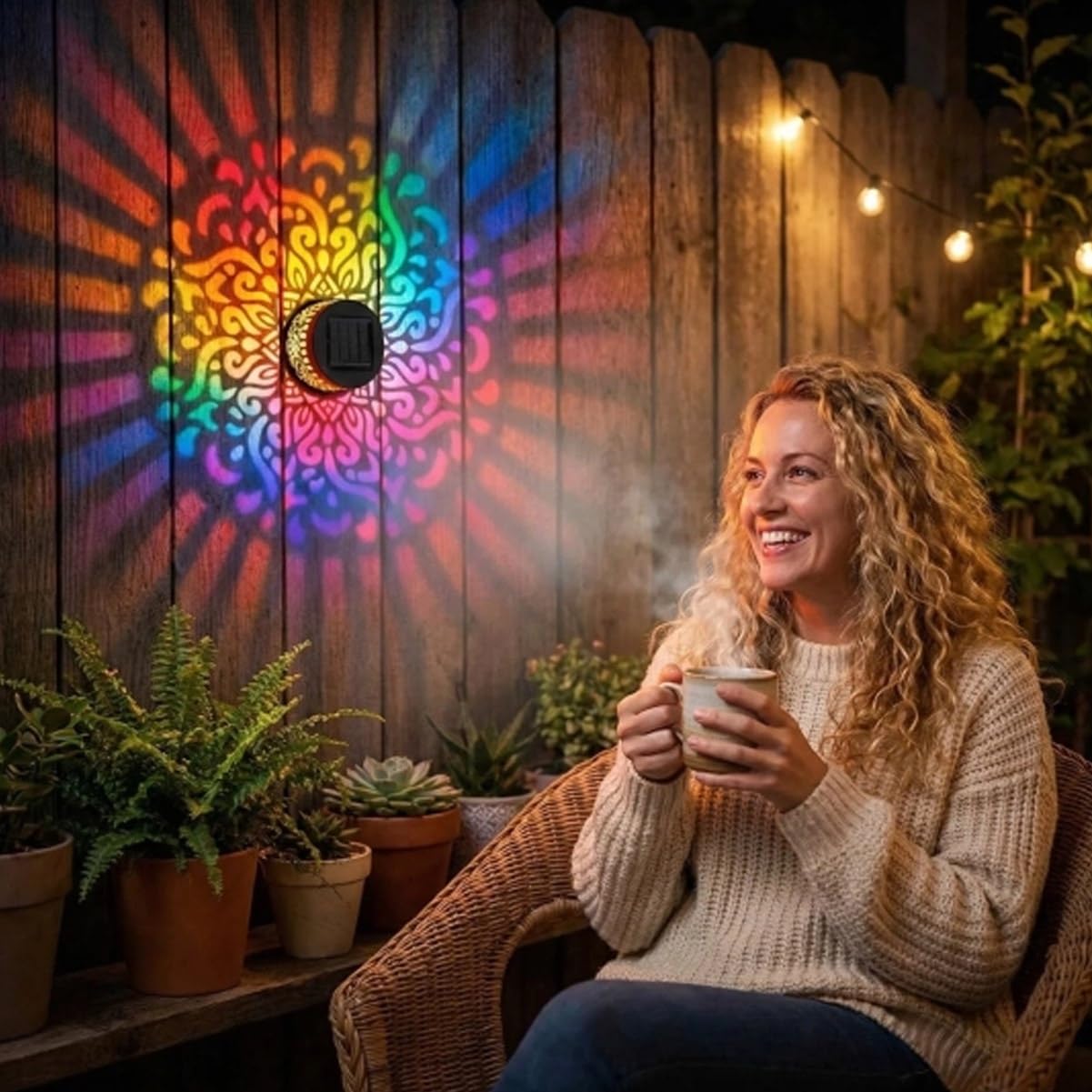✨Solar Mandala Wall Light Projector