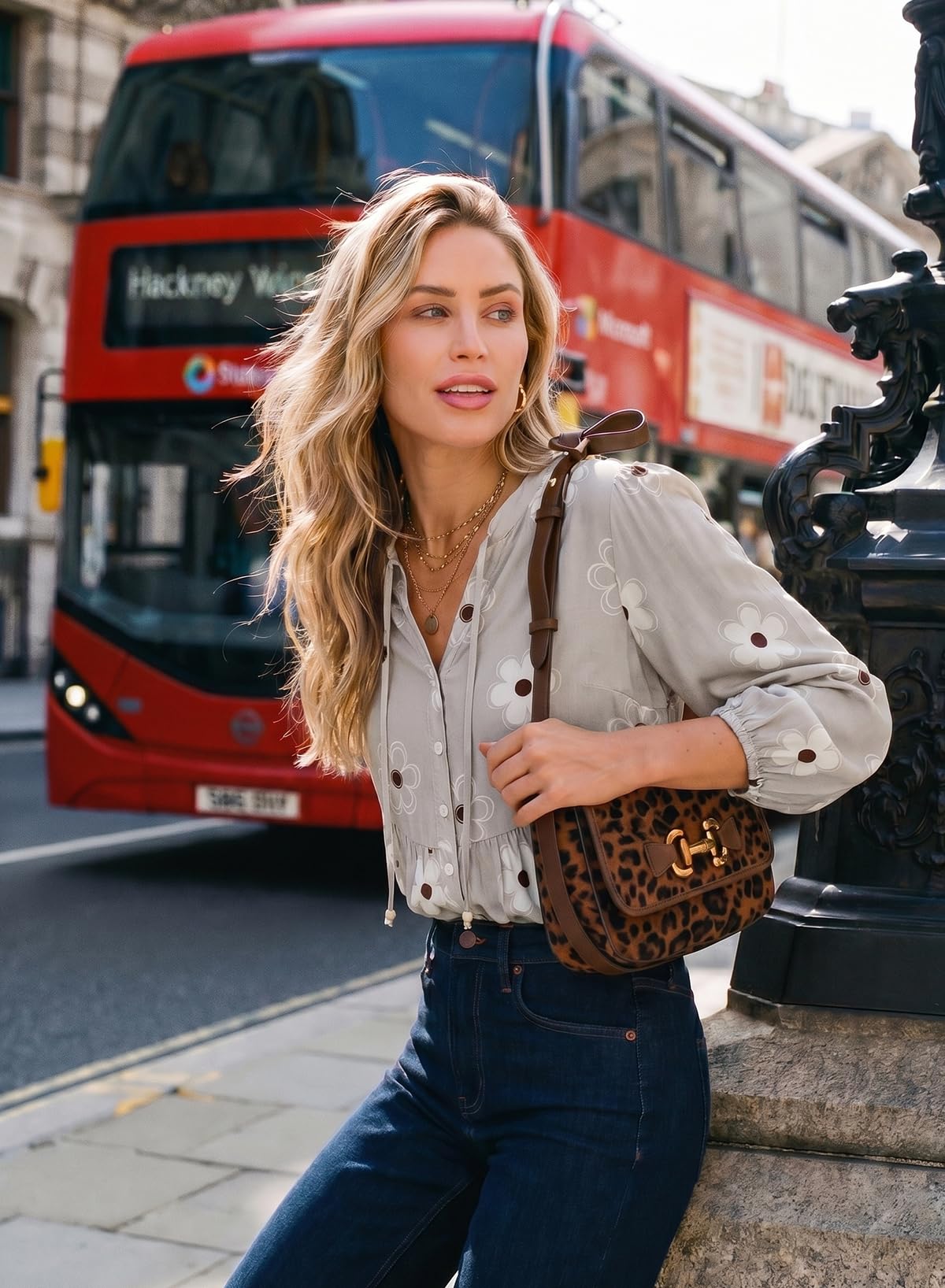 Boho Floral Button Down V Neck Blouses Shirts