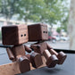Car Air Fresheners Cute Shaking Wooden Man Figurine Diffuser (No essential oils）
