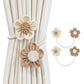 Twisted Boho Flower Curtain Tiebacks for Curtains