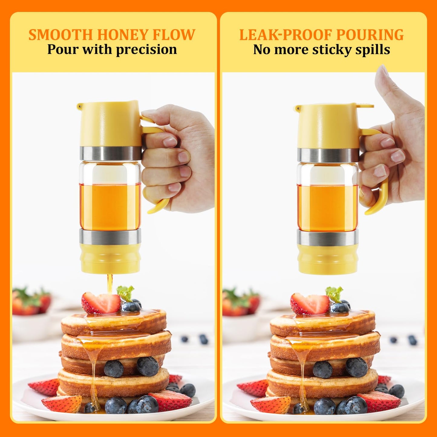 Honey Dispenser No Drip with Base