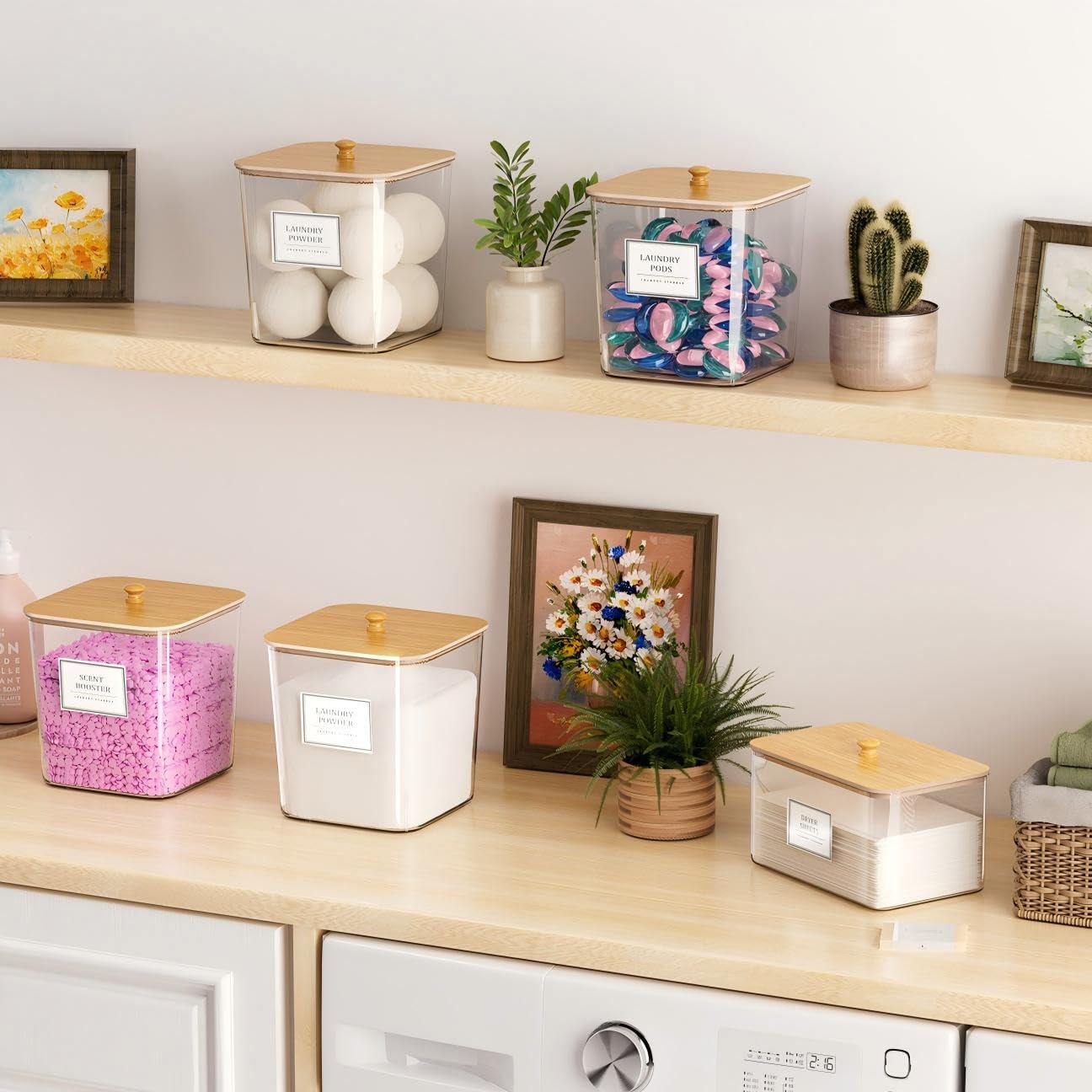 Clear Laundry Room Storage Pods Container