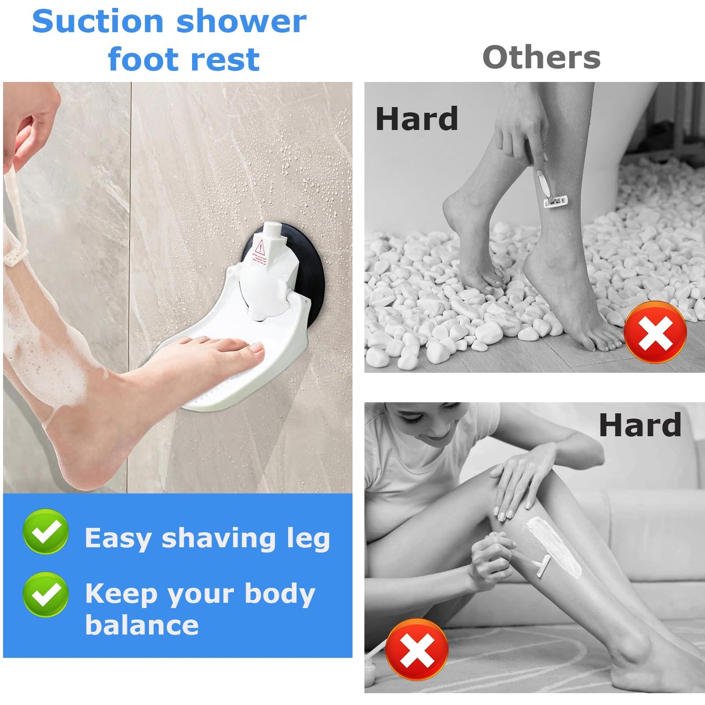 Shower Foot Rest for Shaving Legs