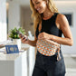 Plus Size Checkered Nylon Crossbody Bum Bag