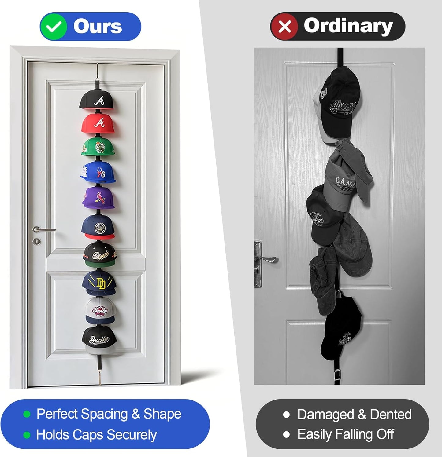 Hat Organizer Rack for Door