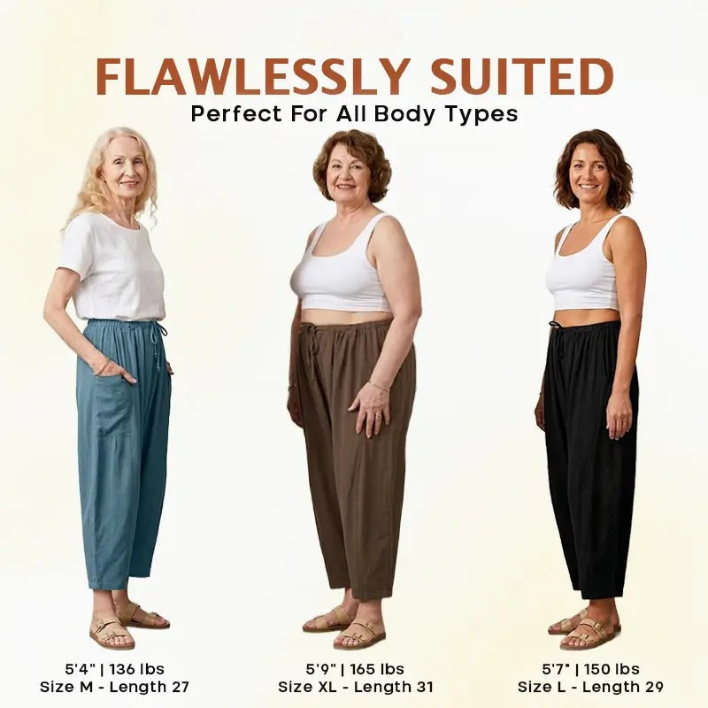 Breezyflow Linen Wide Leg Cargo Pants