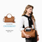Large Capacity for Commuting Leather Shoulder Bags