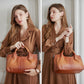 Large Capacity for Commuting Leather Shoulder Bags