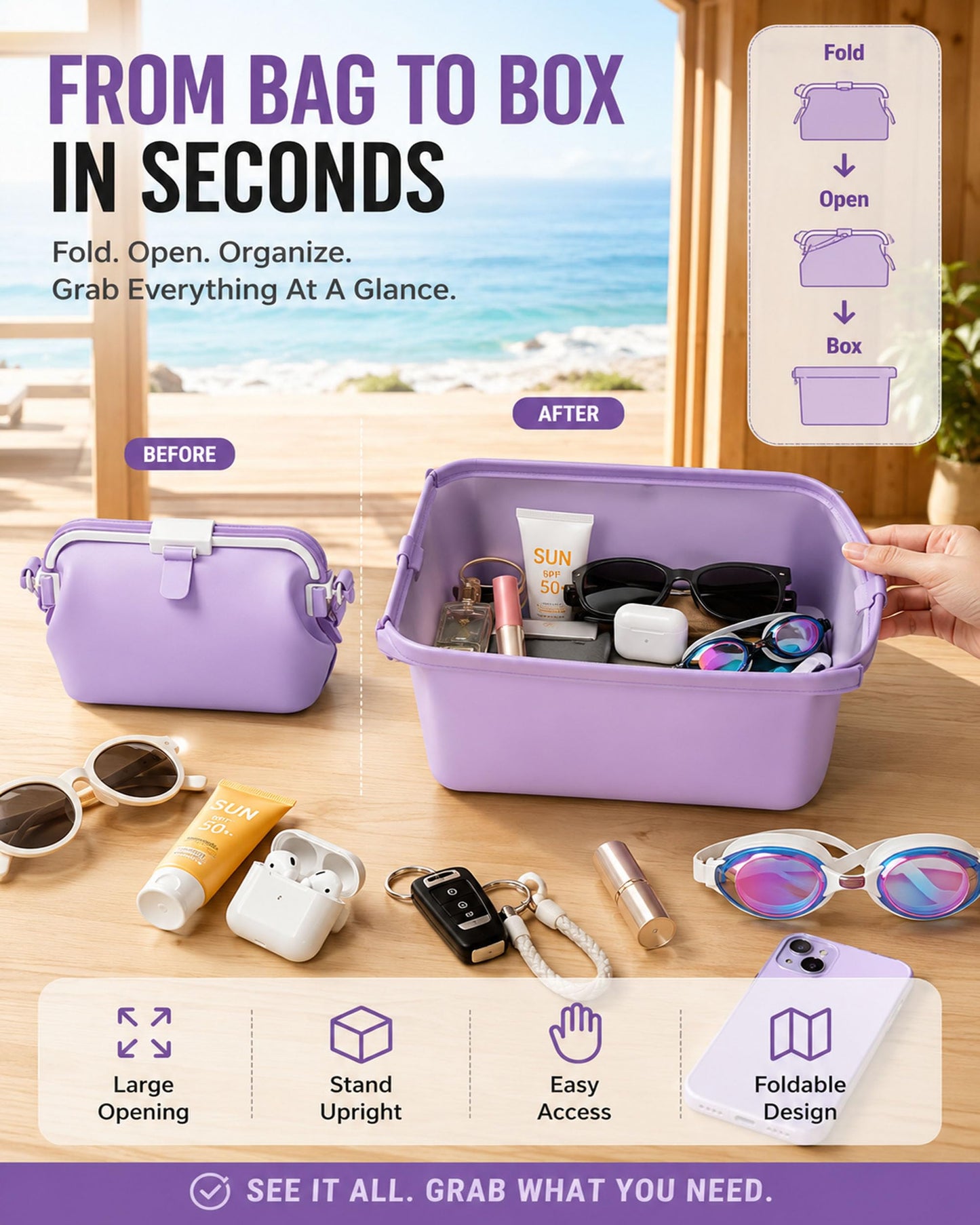 Waterproof Silicone Tote Bag