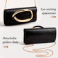 Metal Handle Metallic Clutch Purse
