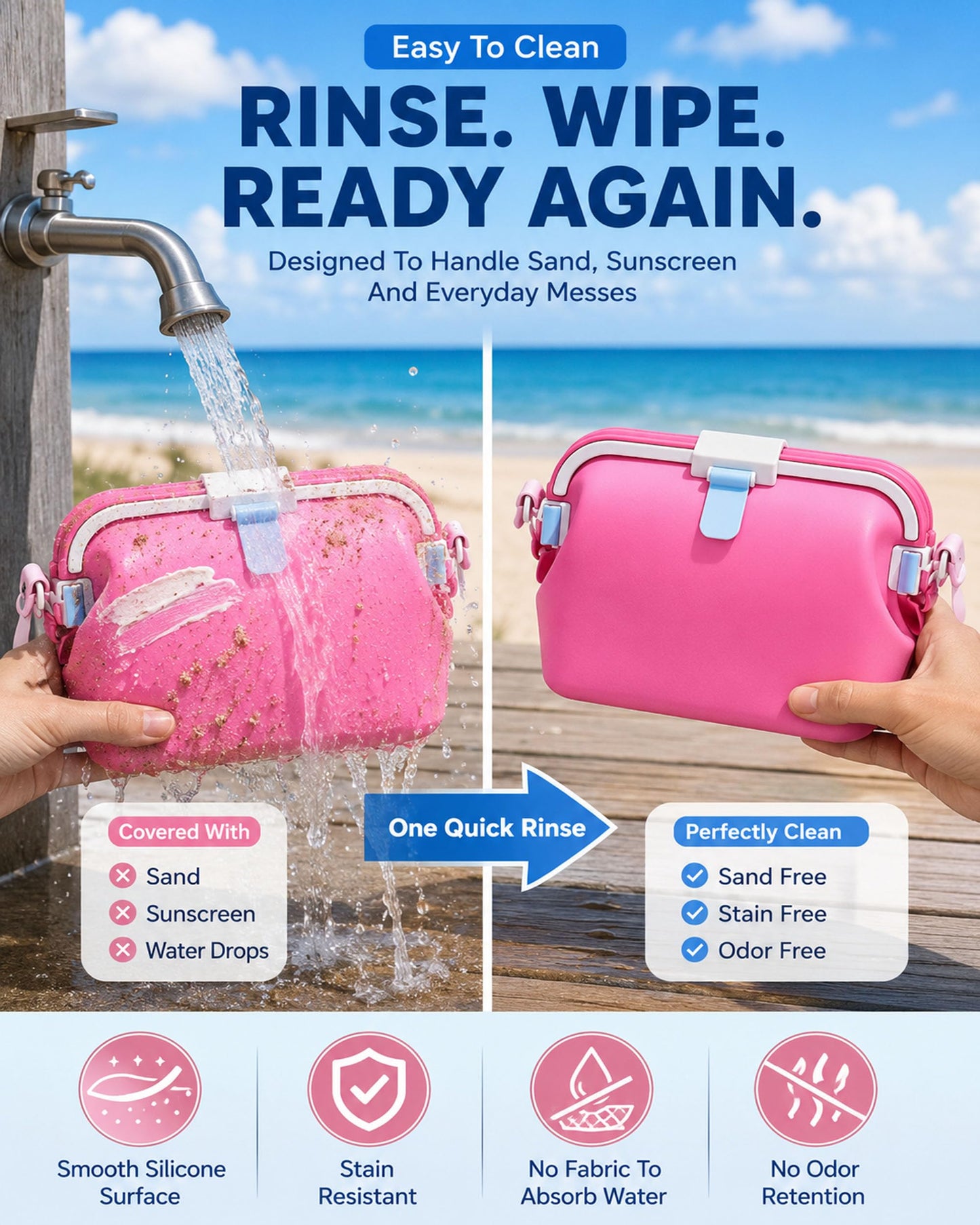 Waterproof Silicone Tote Bag