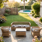 Waterproof Patio Floral Printed Stretch Cushion Covers
