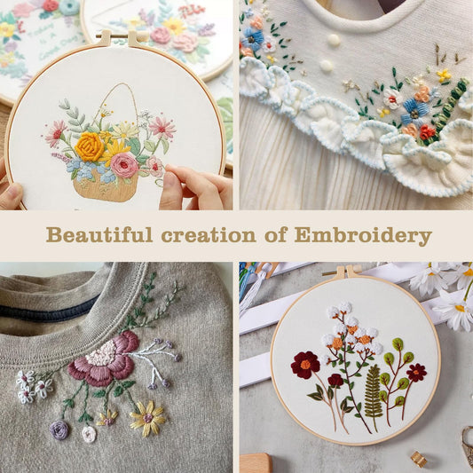 Portable Embroidery Stitch Book Kit for Adults & DIY Craft Enthusiasts