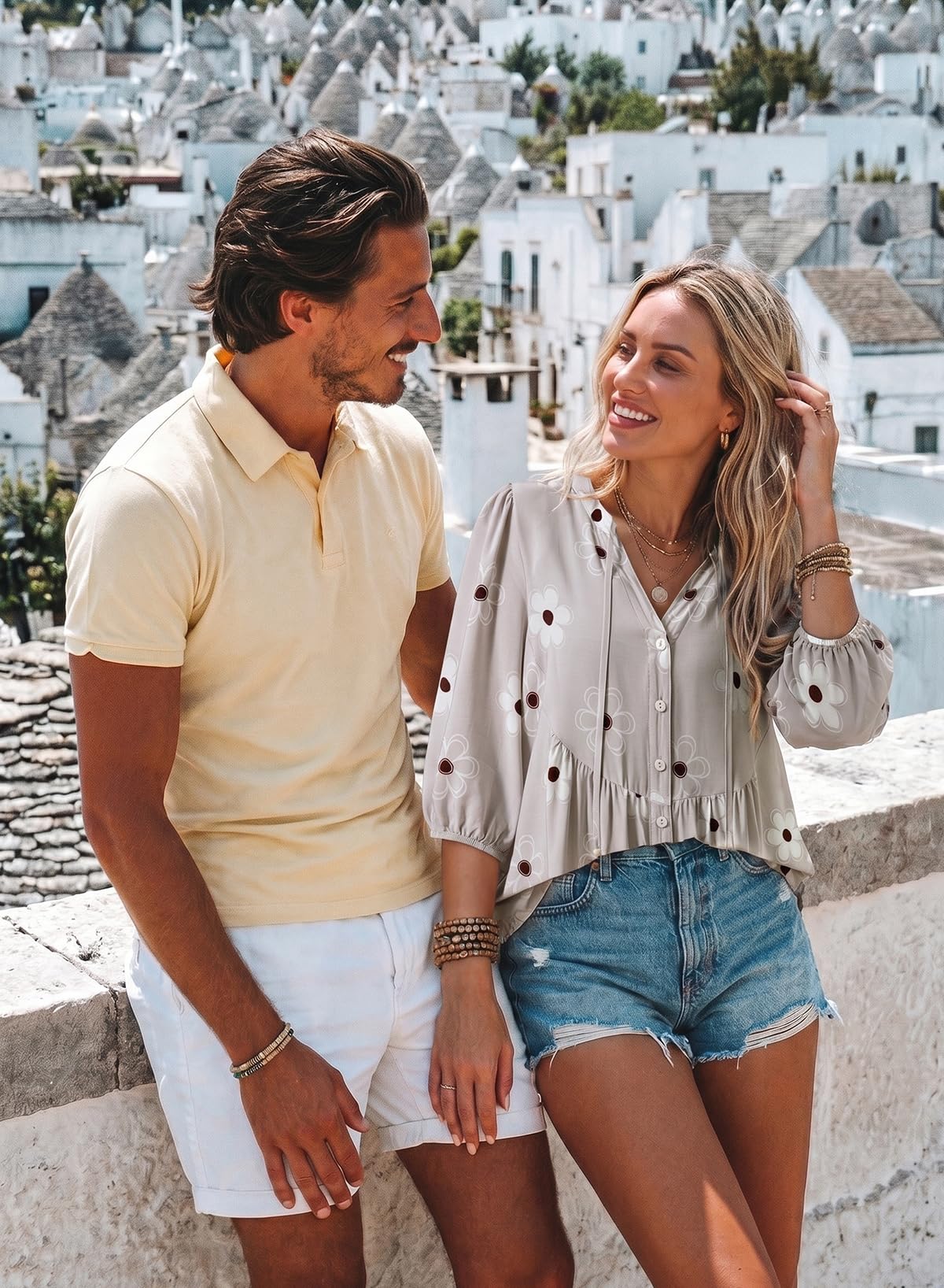 Boho Floral Button Down V Neck Blouses Shirts