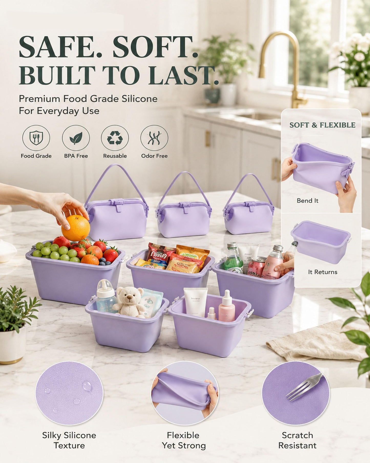 Waterproof Silicone Tote Bag