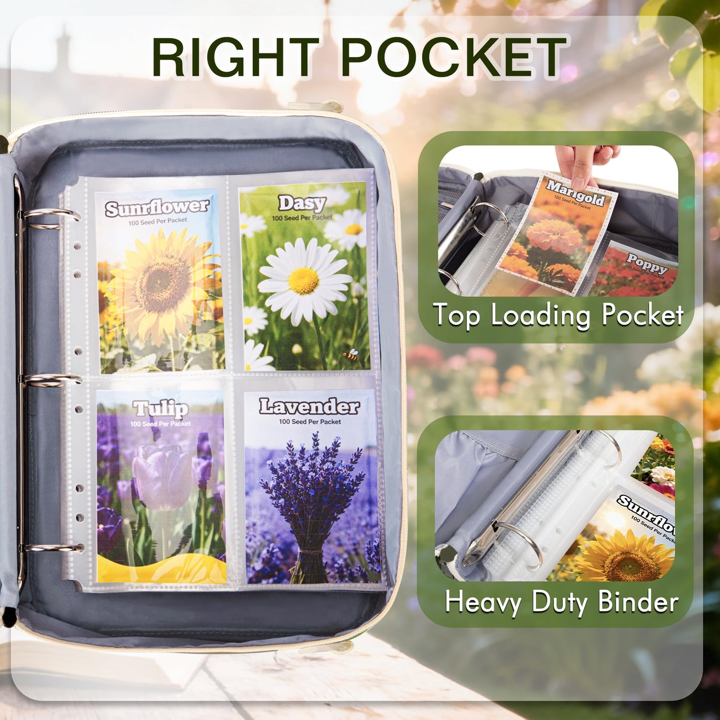 Seed Storage Organizer Binder