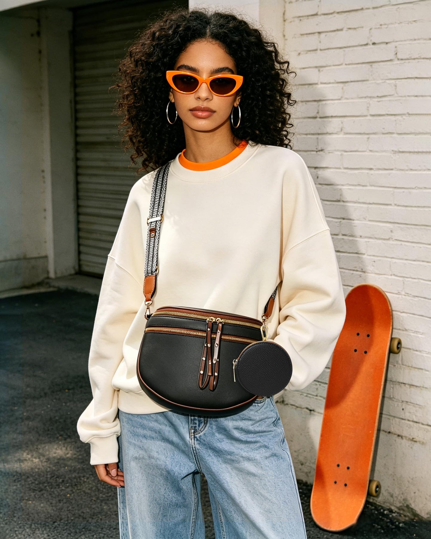 Waterproof Large Capacity Chic Crossbody Fanny Shoulder Bag