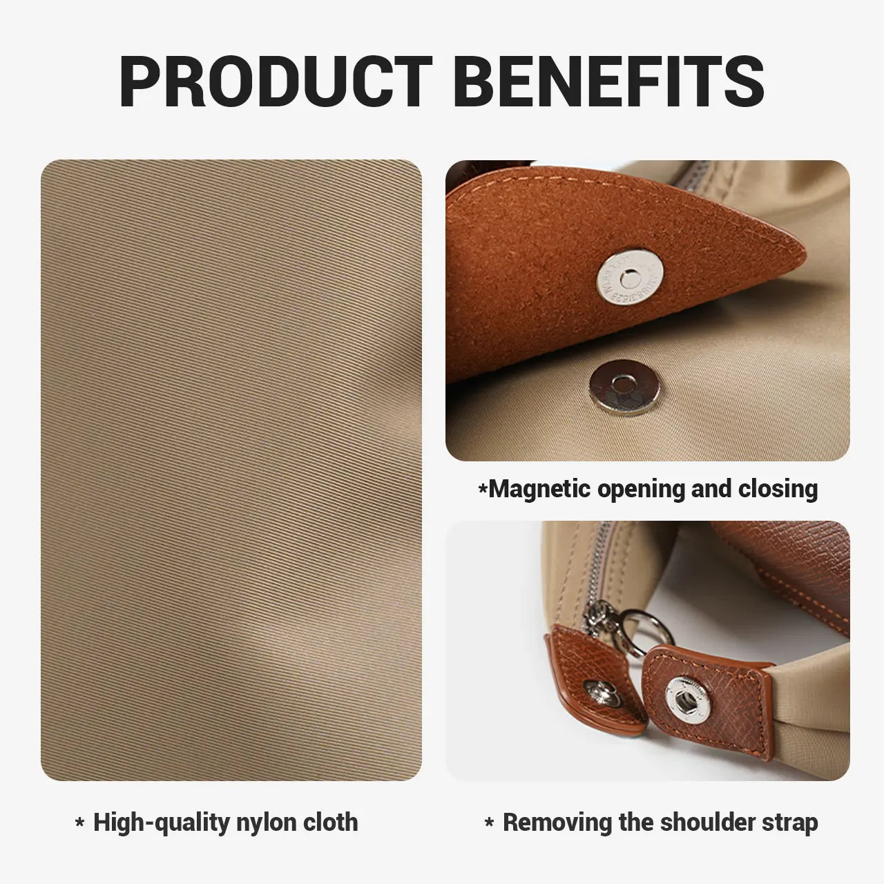 Three Looks Minimalist Crescent Convertible Bag