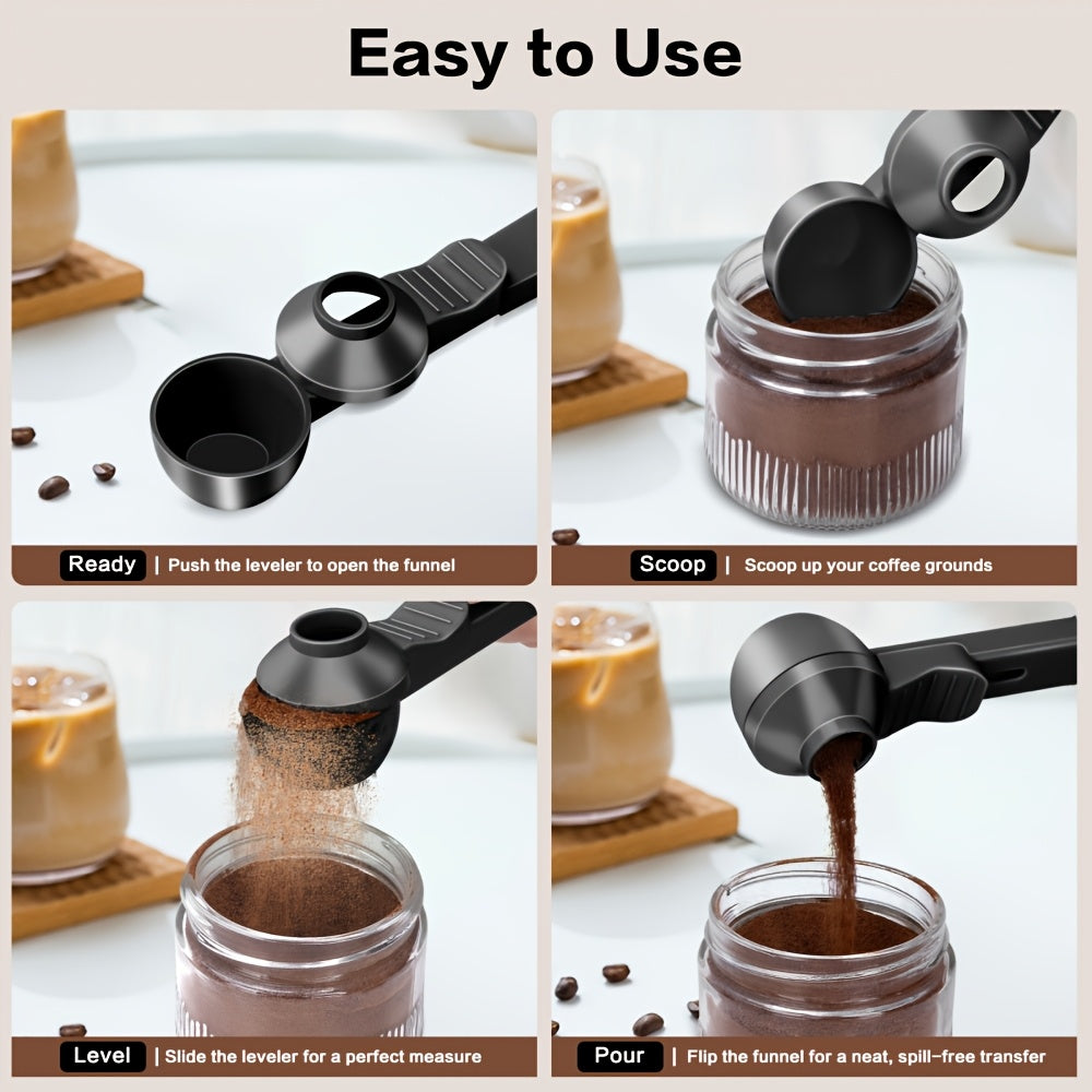 Portable 2-In-1 Funnel Coffee Measuring Scoop