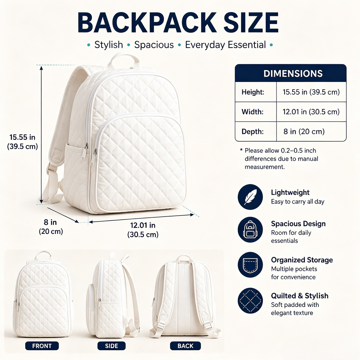 Farm Sheep Patchwork Quilted Backpack