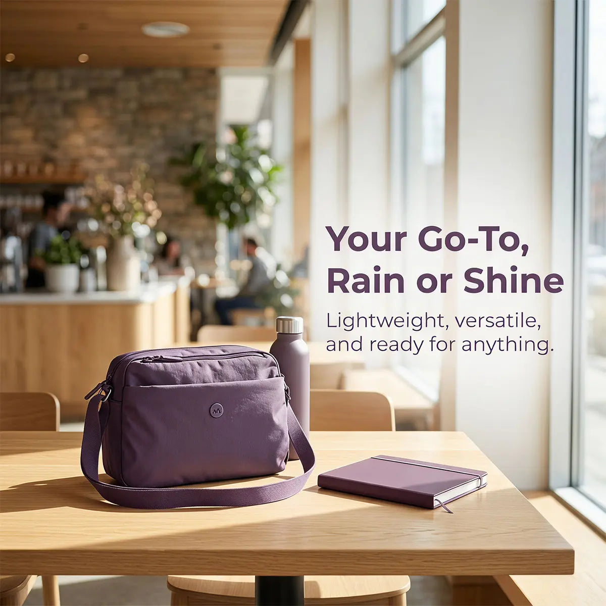 Women's Lightweight Water-Repellent Crossbody Sling Bag