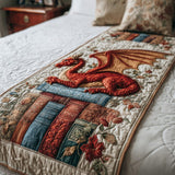 Ancient Dragon Tome Quilted Bed Runner
