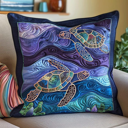 Aqua Adventure Quilted Pillowcase