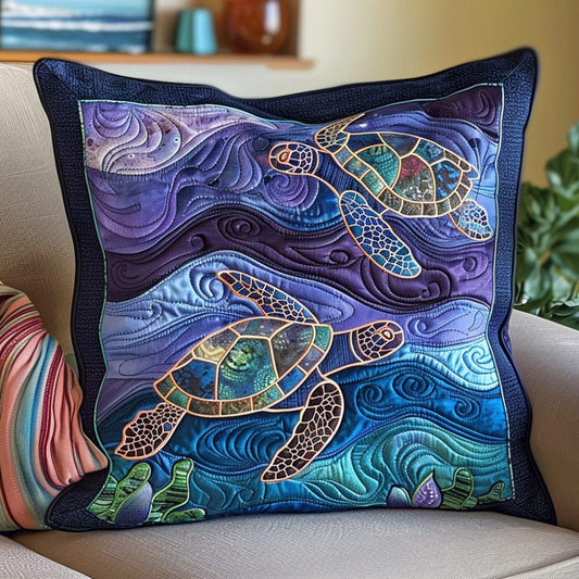 Aqua Adventure Quilted Pillowcase