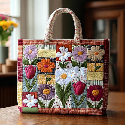 Aster Flower Handmade Tote Bag