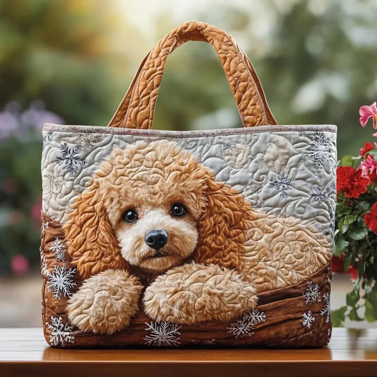 Darling Poodle Handmade Tote Bag