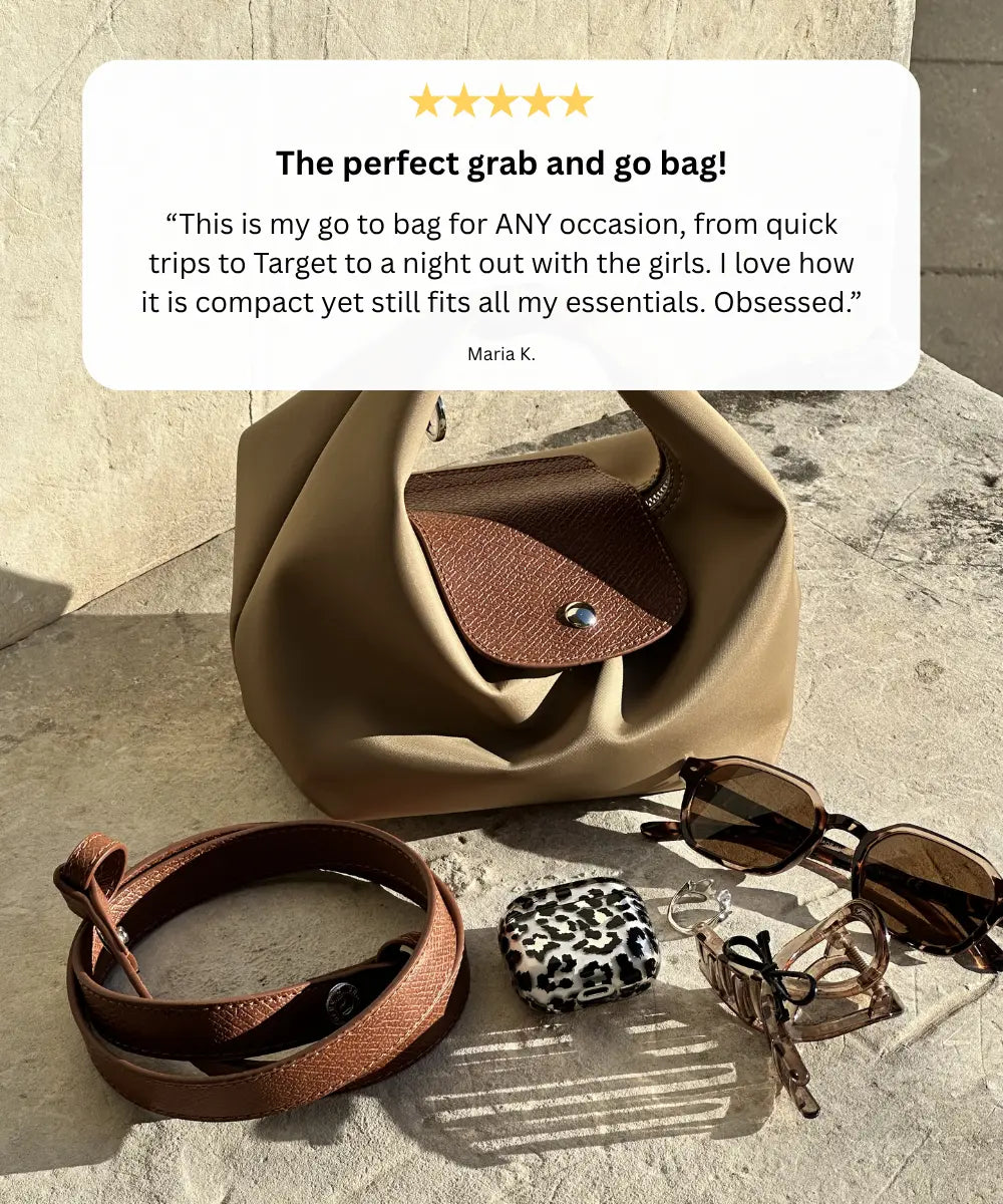 Three Looks Minimalist Crescent Convertible Bag