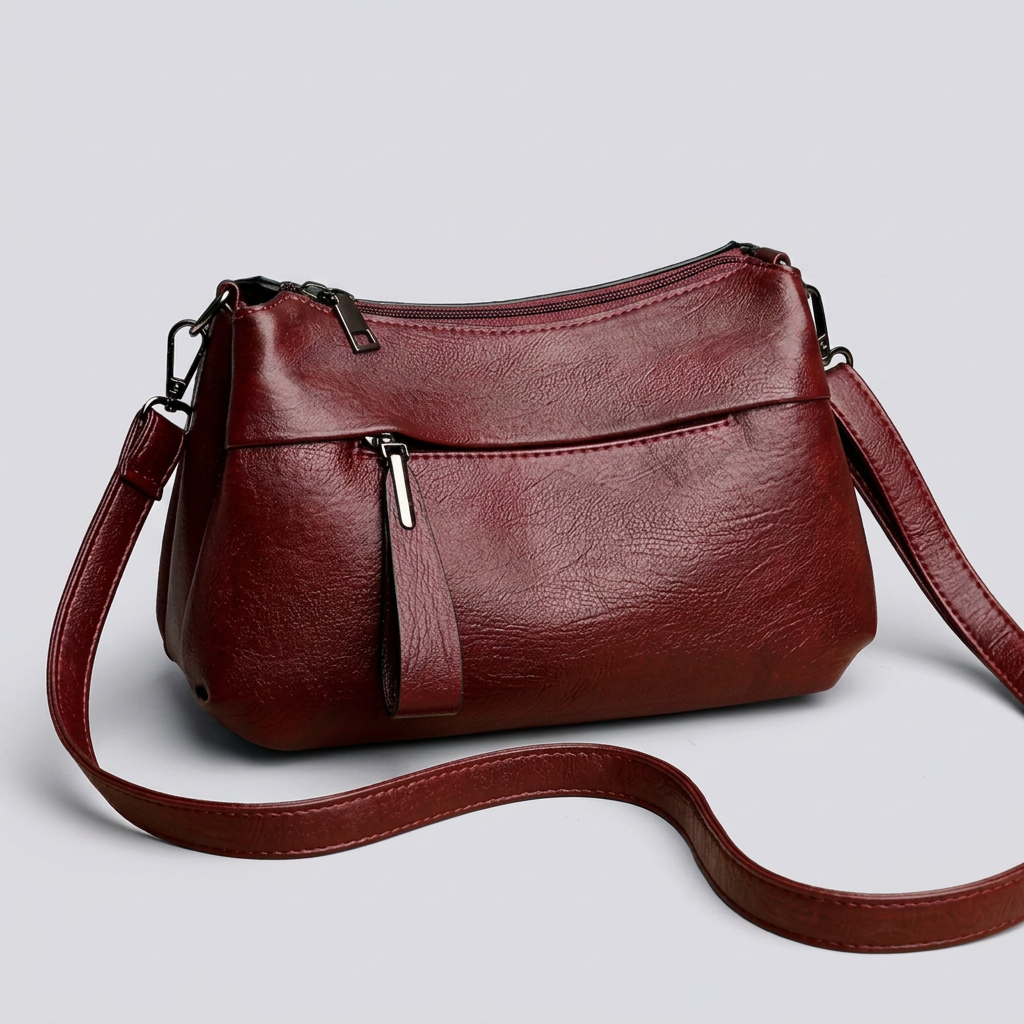 PU Leather Multi-Pocket Crossbody Bag