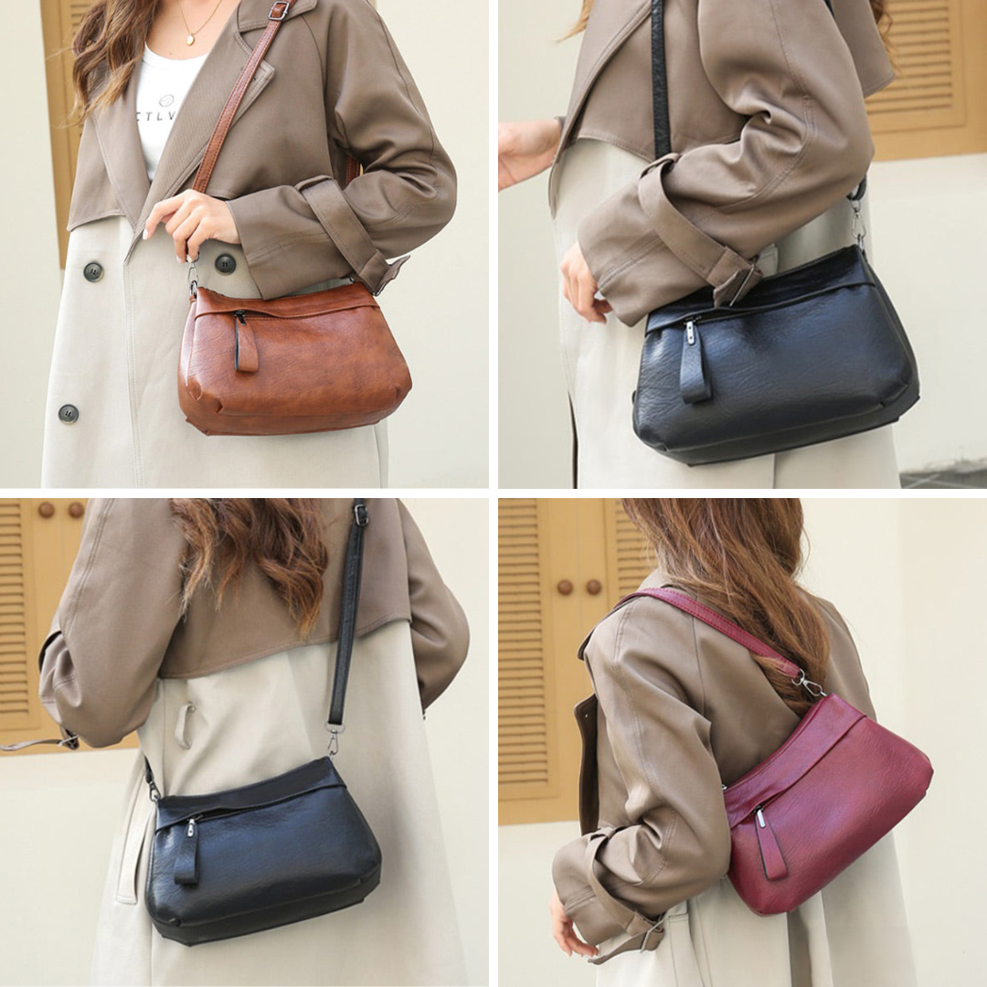 PU Leather Multi-Pocket Crossbody Bag