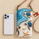 The Island Turtle Quilted Slim Phone Crossbody Bag