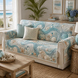 Coastal Harmony Quilted Sofa Cover
