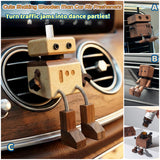 Car Air Fresheners Cute Shaking Wooden Man Figurine Diffuser (No essential oils）