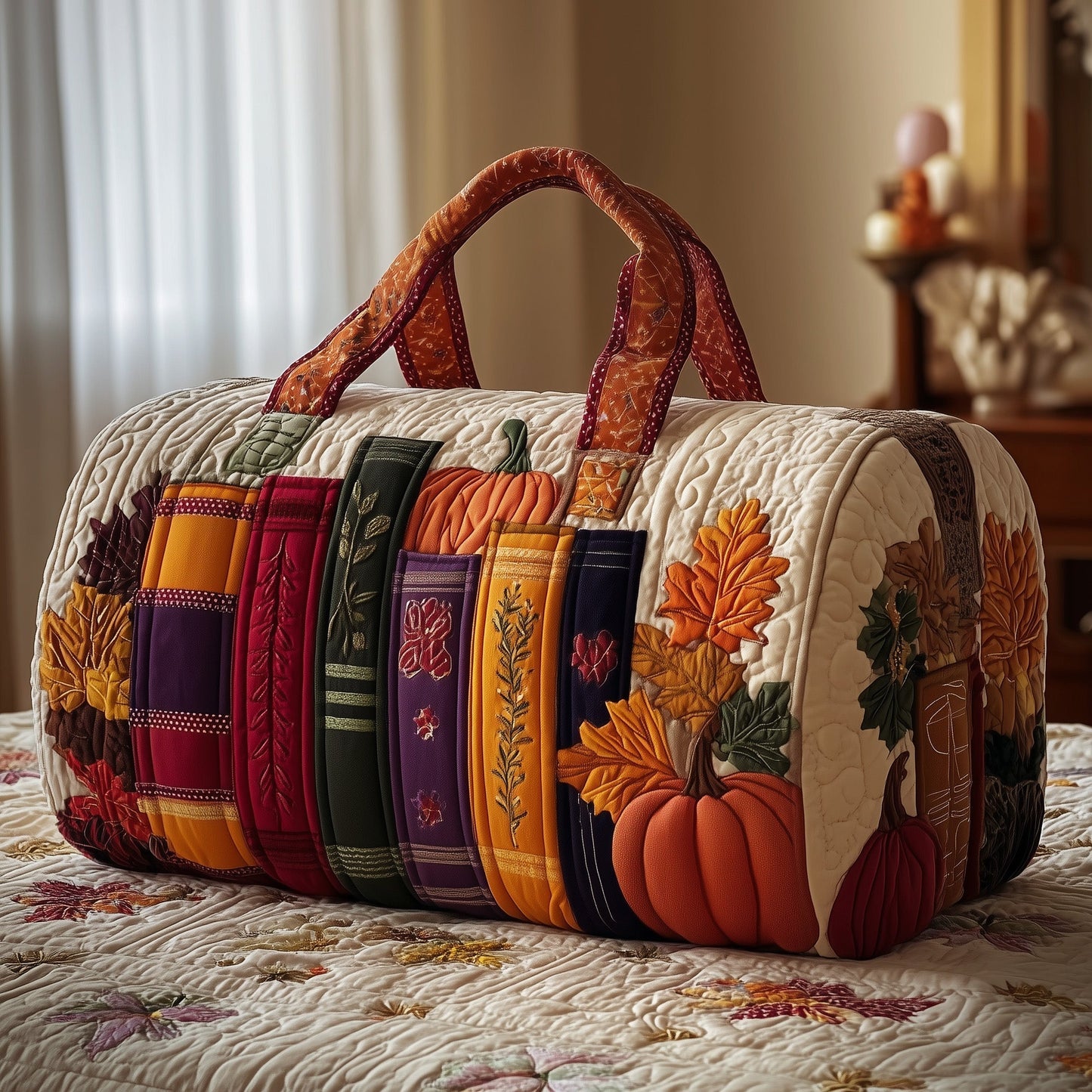 Cozy Library Quilted Duffle Bag