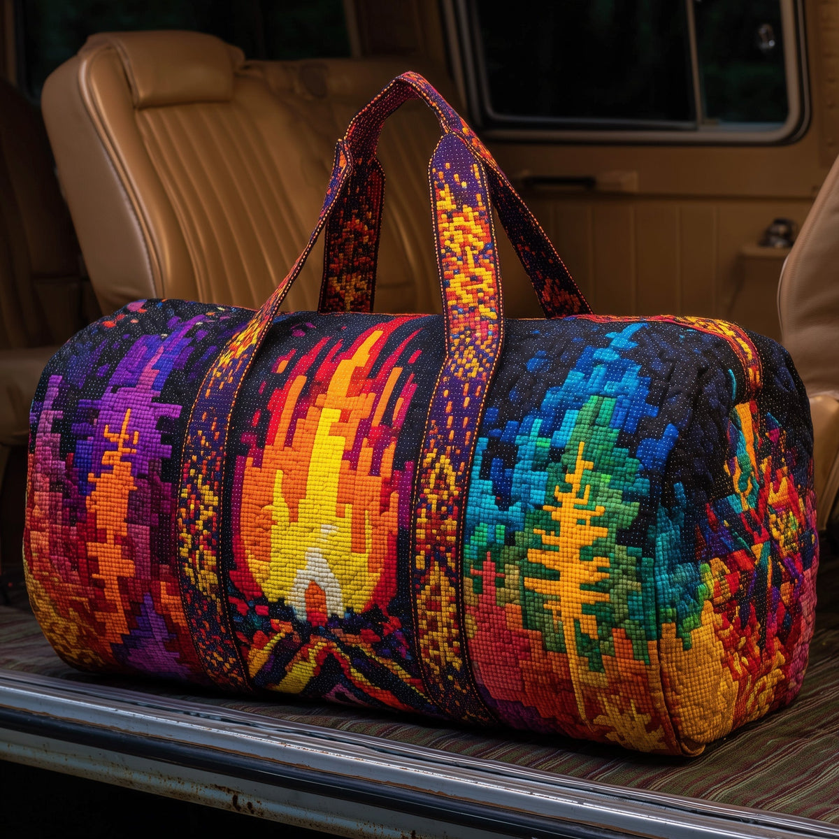 Campfire Dream Quilted Duffle Bag