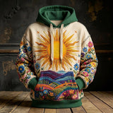 Boho Patchwork Quilted Casual Hoodie