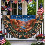 America The Beautiful Quilted Fan Flag
