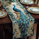 Majestic Peacock Quilted Table Runner